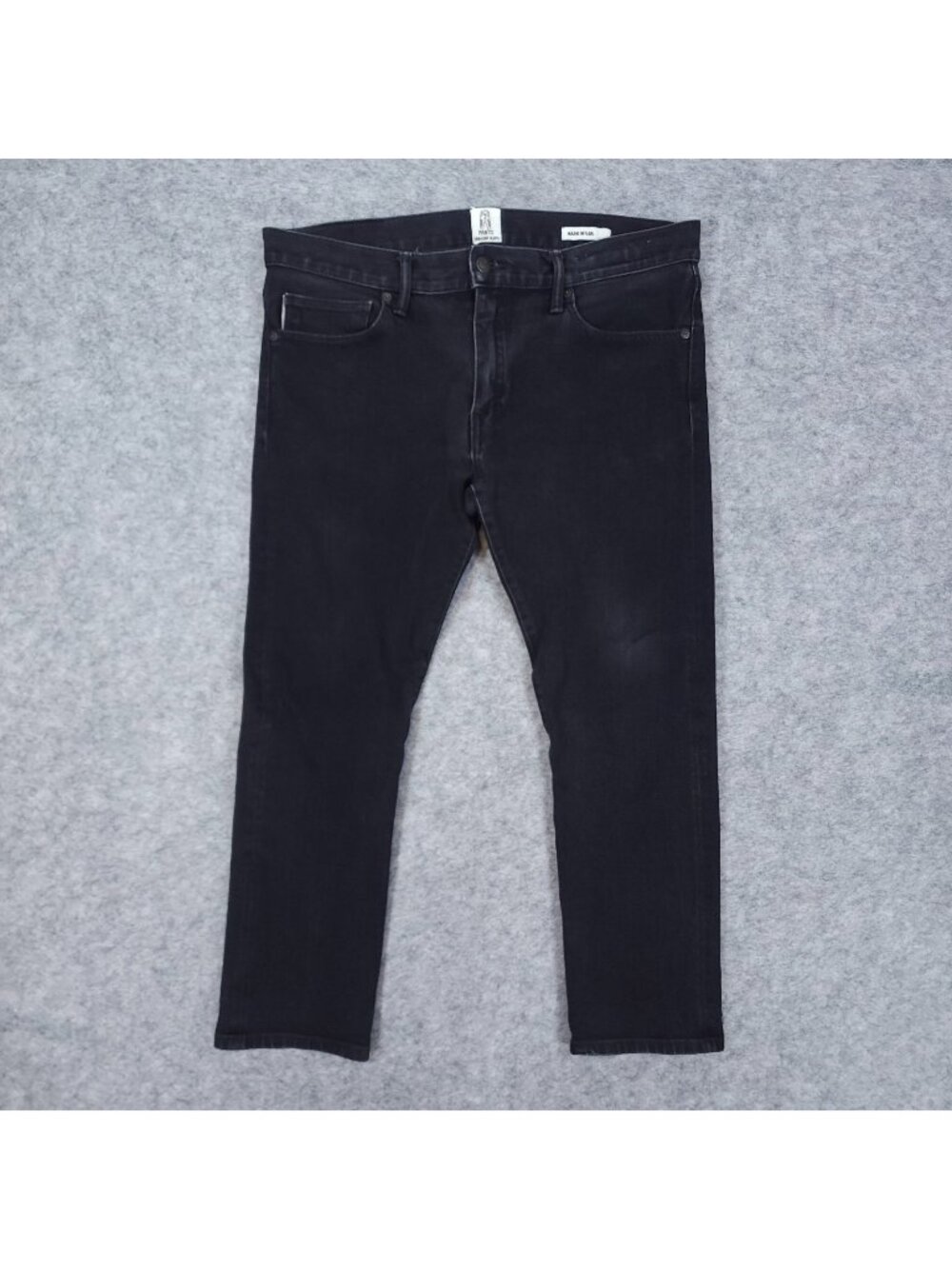 Kato Hiroshi Kato Needle Skinny Jeans Mens 34x23 Black Raw Selvedge Stretch USA